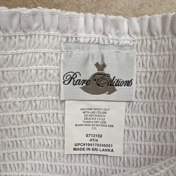 Rare Editions White Dress with Navy and Red Accents - Picture 2 of 4